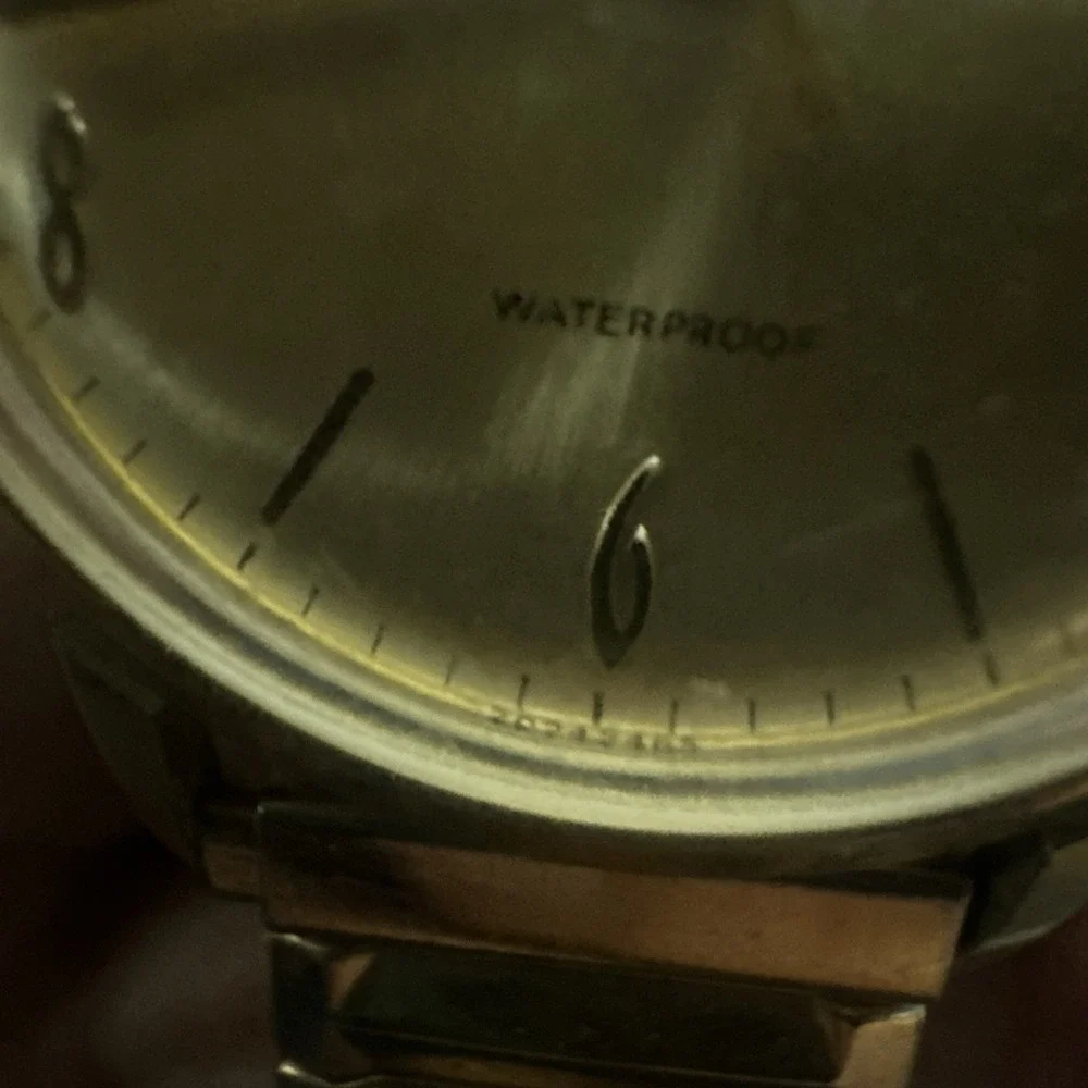 Works VTG 1965 Timex Marlin Waterproof Gold Men's watch Manual Wind 34mm 7.5